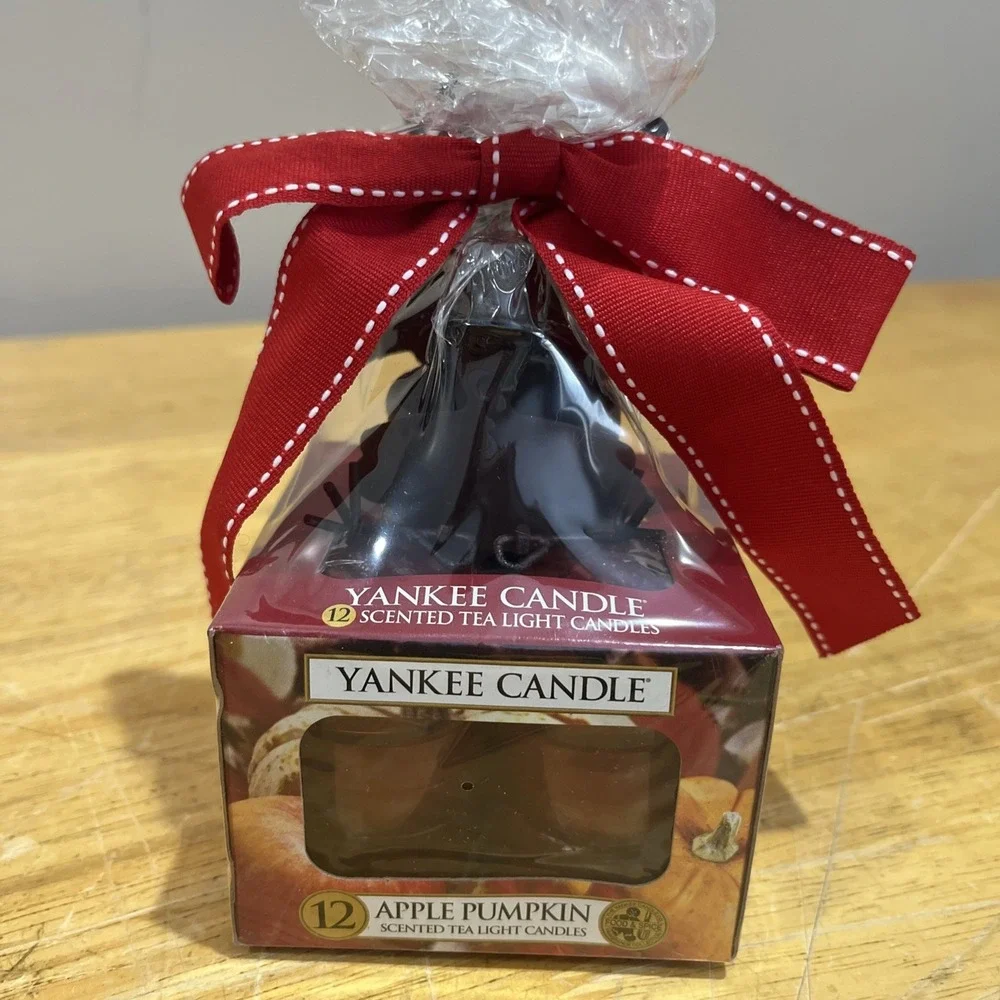 Yankee Apple Pumpkin Tea Lights‎ With Turkey Holder Gift Set